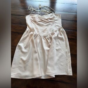 Super Soft Strapless Cream Dress-Size M